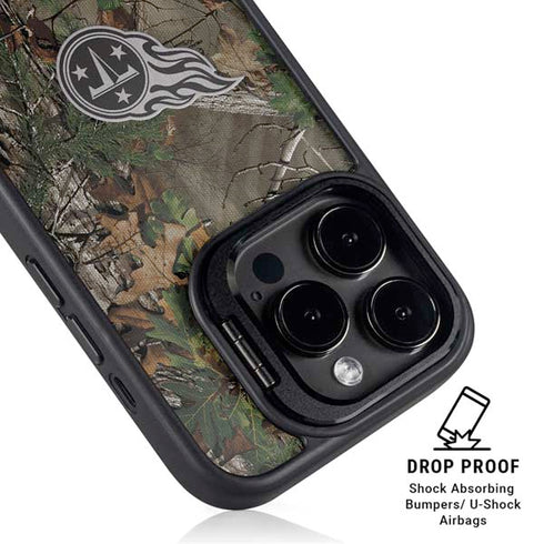 NFL Tennessee Titans Realtree Xtra Green Camo iPhone 16 Pro Kickstand Case
